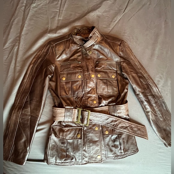 Zara Basic leather utility jacket size S - Picture 5 of 5